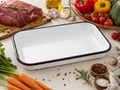 Емайлирана Българска правоъгълна тава/Enameled Bulgarian rectangular tray